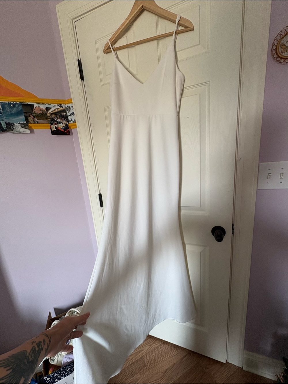 Lulu's Ivory Spaghetti Strap Bridal Slip Dress